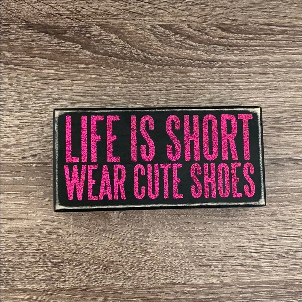 Distressed Wood “Cute Shoes” Accent Piece
